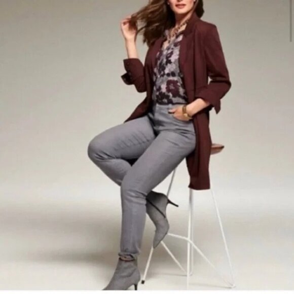 CABI High Skinny Jeans Smoked Pearl Gray Sz 4 #3565 NWOT - Picture 1 of 7